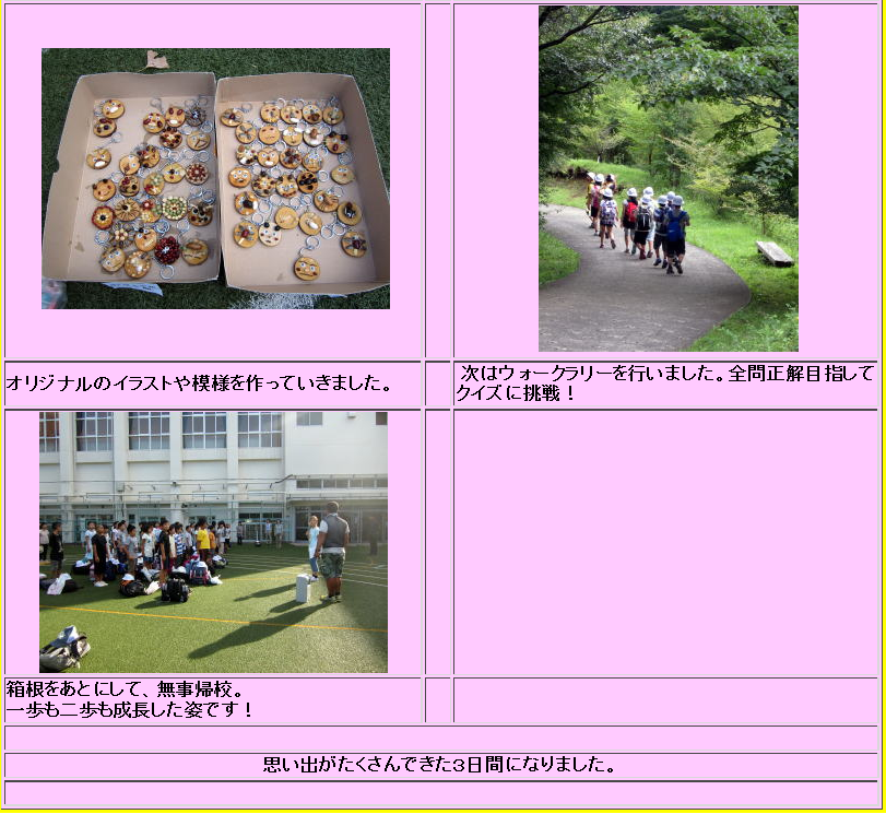 箱根夏季学園写真